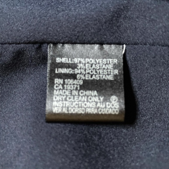 Tahari ASL Horton Open Front Blazer Jacket NWT Ruffle Sleeves in Navy Blue - Picture 7 of 11